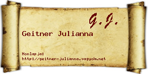 Geitner Julianna névjegykártya